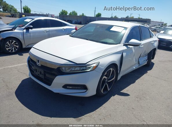 1HGCV1F34JA102226 2018 HONDA ACCORD White Առջևի ձախ երեք քառորդ տեսարան