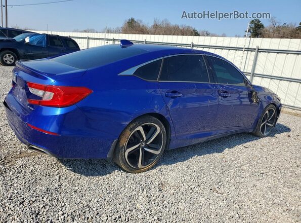 1HGCV1F34JA139969 2018 HONDA ACCORD Blue Задня права чверть