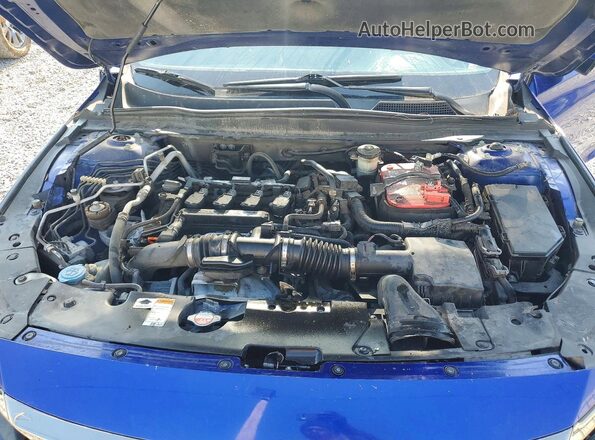 1HGCV1F34JA139969 2018 HONDA ACCORD Blue Вид задньої частини салону