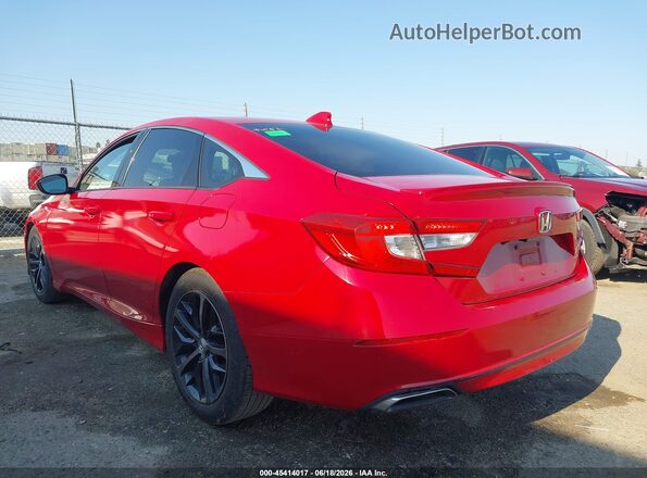 1HGCV1F34JA168310 2018 HONDA ACCORD Red უკანა მარცხენა