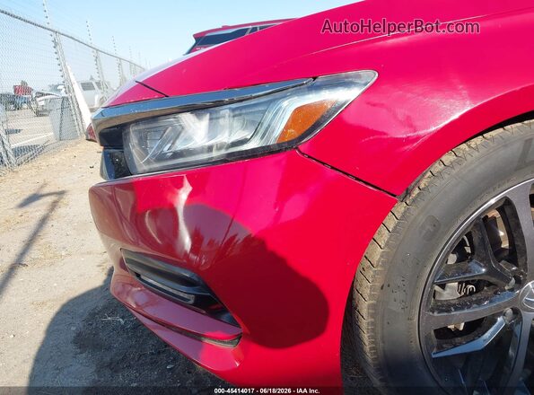 1HGCV1F34JA168310 2018 HONDA ACCORD Red წინა ხედი
