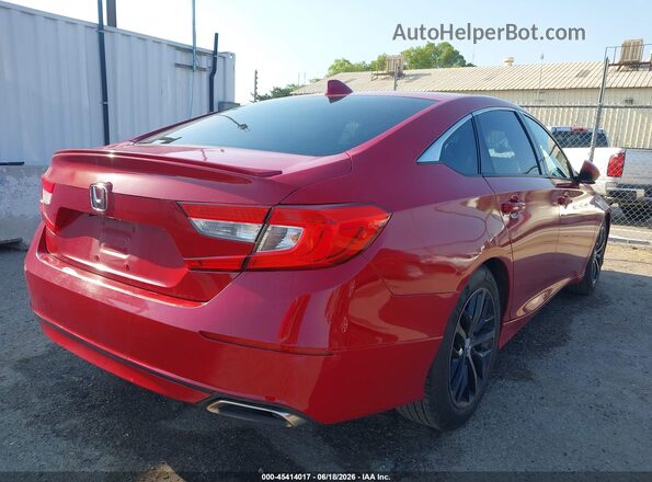 1HGCV1F34JA168310 2018 HONDA ACCORD Red უკანა მარჯვენა
