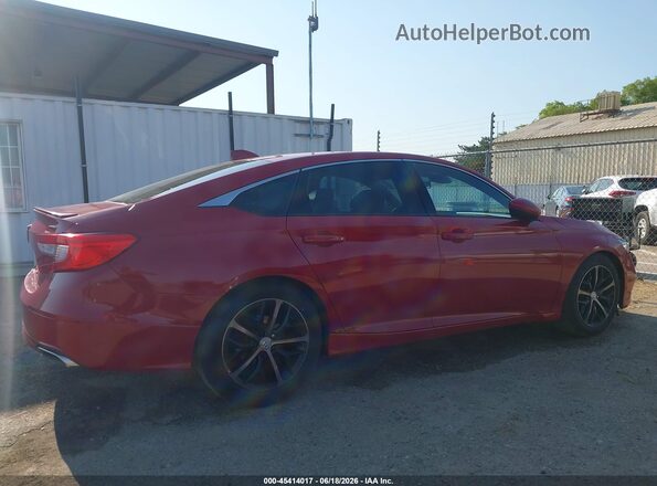 1HGCV1F34JA168310 2018 HONDA ACCORD Red უკანა სალონის ხედი