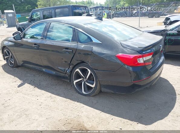 1HGCV1F34JA203394 2018 HONDA ACCORD Black Задня ліва чверть