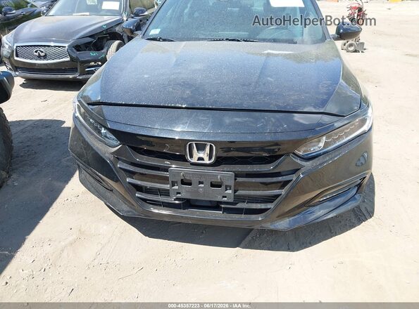 1HGCV1F34JA203394 2018 HONDA ACCORD Black Вид щитка приладів