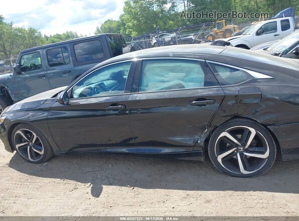 1HGCV1F34JA203394 2018 HONDA ACCORD Black Панорамний вид салону 360°