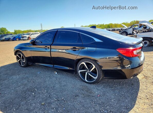 1HGCV1F34JA239649 2018 HONDA ACCORD Black უკანა მარცხენა