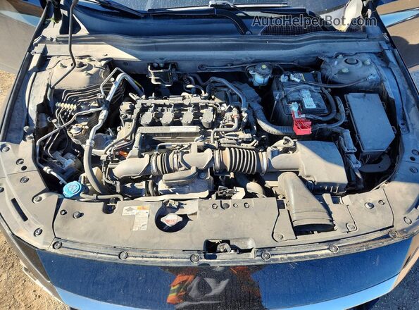 1HGCV1F34JA239649 2018 HONDA ACCORD Black უკანა სალონის ხედი