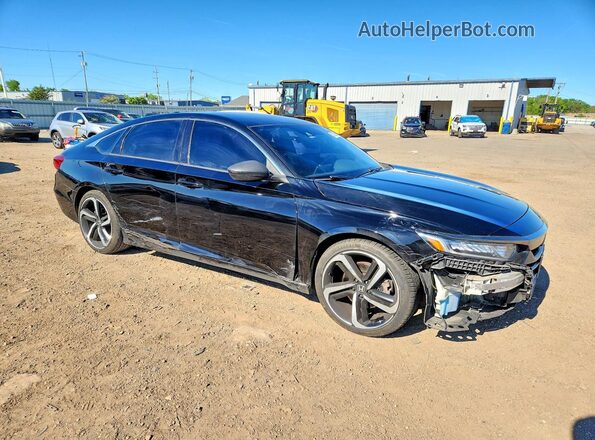 1HGCV1F34JA239649 2018 HONDA ACCORD Black წინა მარჯვენა
