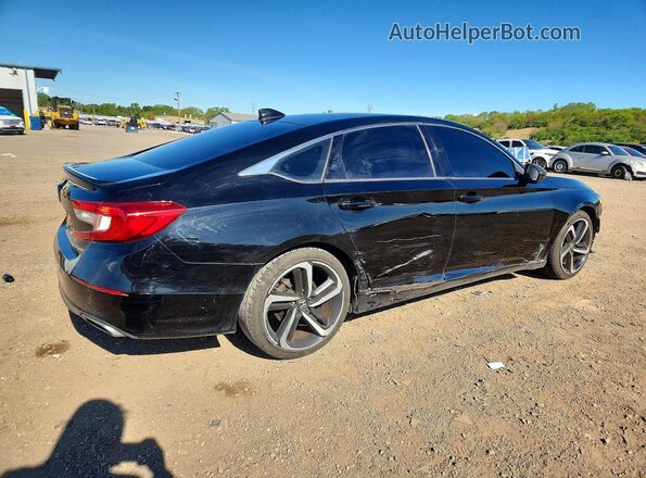 1HGCV1F34JA239649 2018 HONDA ACCORD Black უკანა მარჯვენა