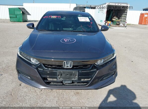 1HGCV1F34KA061405 2019 HONDA ACCORD Gray წინა ხედი