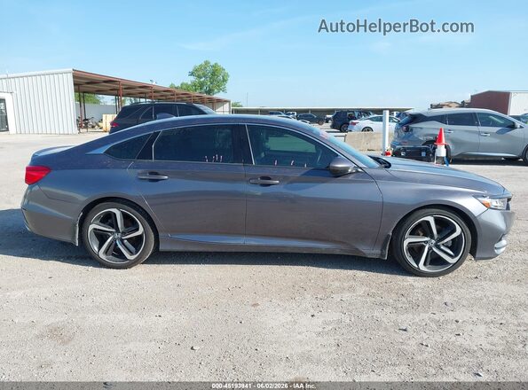 1HGCV1F34KA061405 2019 HONDA ACCORD Gray უკანა სალონის ხედი