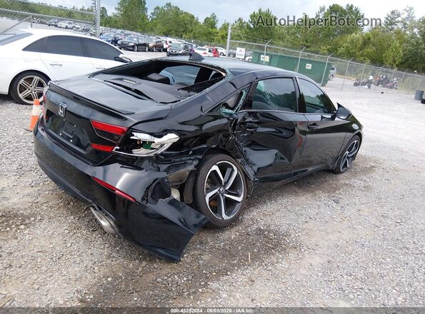 1HGCV1F34KA088121 2019 HONDA ACCORD Черный Задняя правая четверть