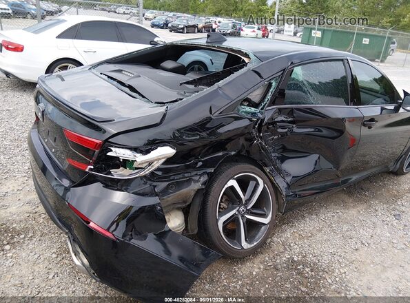 1HGCV1F34KA088121 2019 HONDA ACCORD Черный Вид спереди