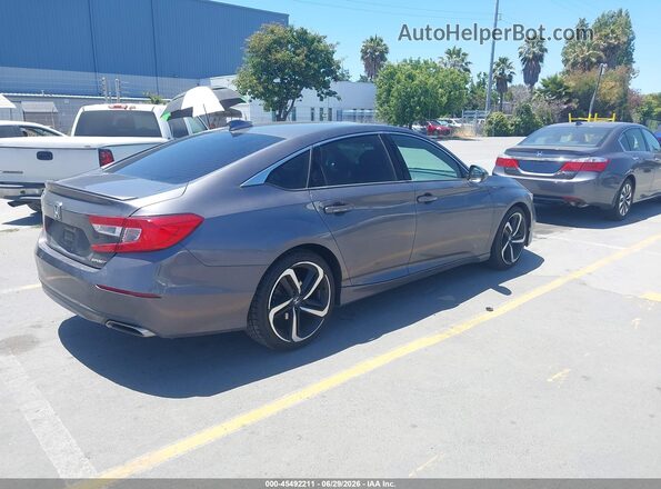 1HGCV1F34KA098289 2019 HONDA ACCORD Gray Հետևի աջ