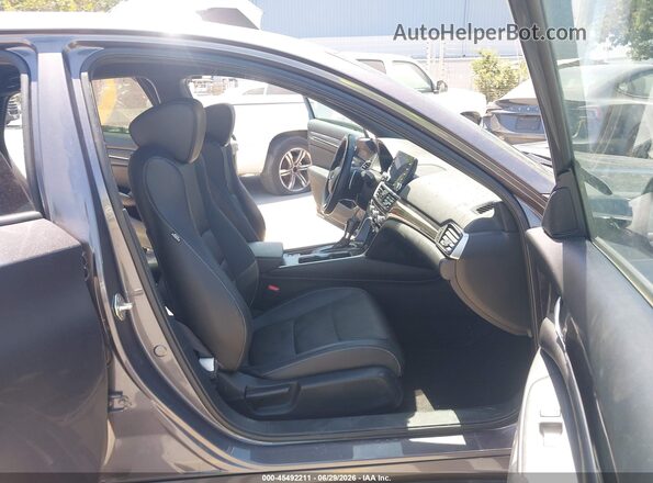 1HGCV1F34KA098289 2019 HONDA ACCORD Gray Սալոնի դիմացի տեսք