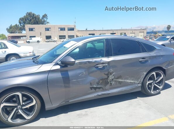 1HGCV1F34KA098289 2019 HONDA ACCORD Gray Դիմացի տեսք