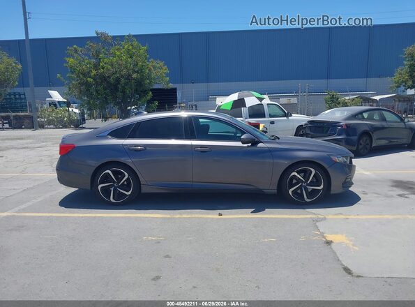 1HGCV1F34KA098289 2019 HONDA ACCORD Gray Սալոնի հետևի տեսք