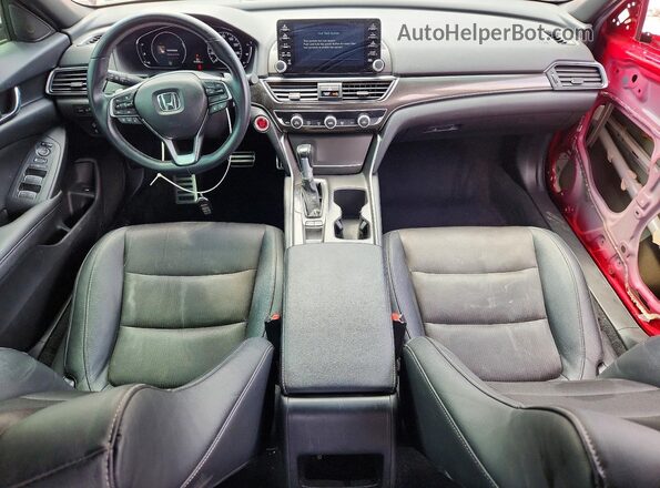 1HGCV1F34KA103622 2019 HONDA ACCORD Red Vista del salpicadero