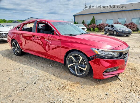 1HGCV1F34KA103622 2019 HONDA ACCORD Red Delantero derecho