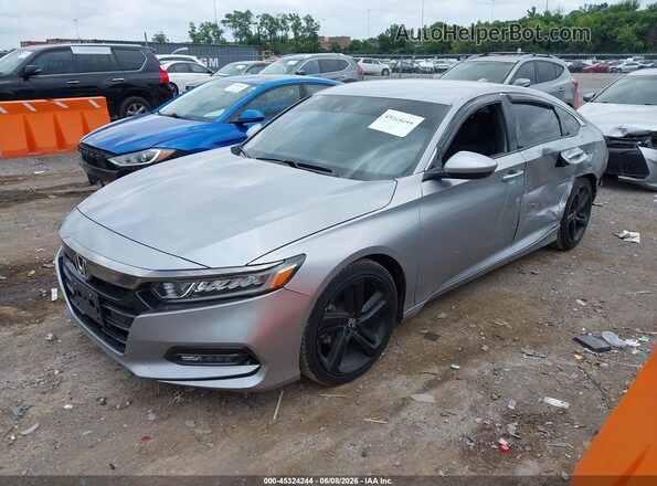 1HGCV1F34KA141769 2019 HONDA ACCORD Silver Vista tres cuartos delantera izquierda