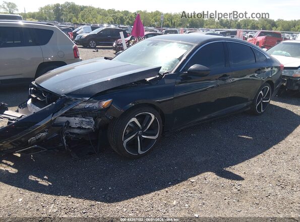 1HGCV1F34LA137514 2020 HONDA ACCORD Black Առջևի ձախ երեք քառորդ տեսարան