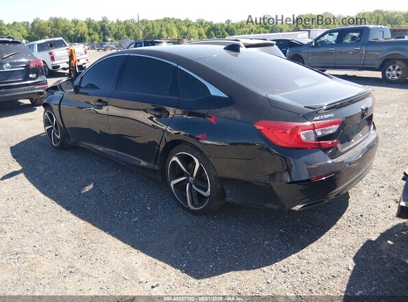 1HGCV1F34LA137514 2020 HONDA ACCORD Black Հետևի ձախ