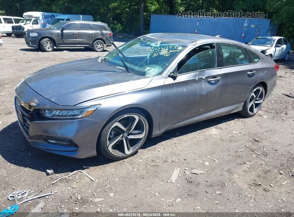 1HGCV1F34LA152837 2020 HONDA ACCORD Gray Przód lewy