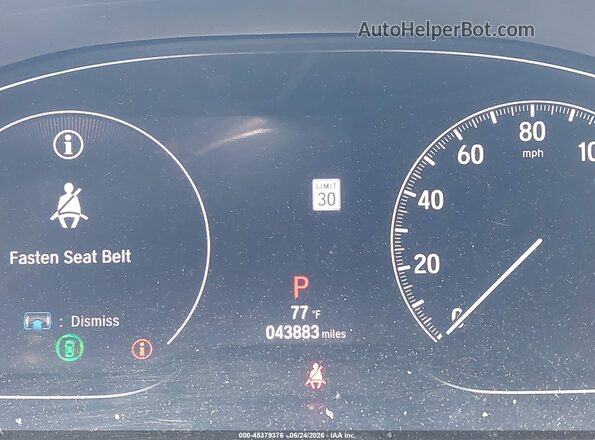 1HGCV1F34LA152837 2020 HONDA ACCORD Gray Widok tylnych siedzeń
