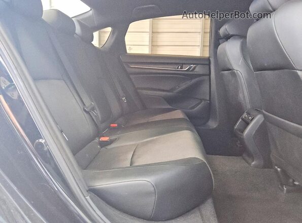 1HGCV1F34MA039665 2021 HONDA ACCORD Black უკანა სავარძლების ხედი