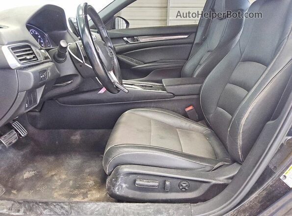 1HGCV1F34MA039665 2021 HONDA ACCORD Black წინა სალონის ხედი