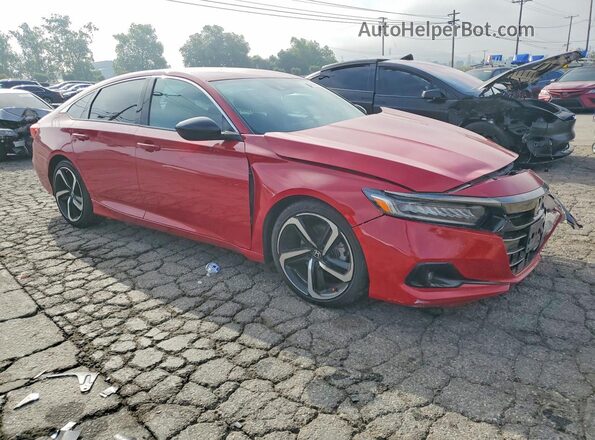 1HGCV1F34MA043909 2021 HONDA ACCORD Red 