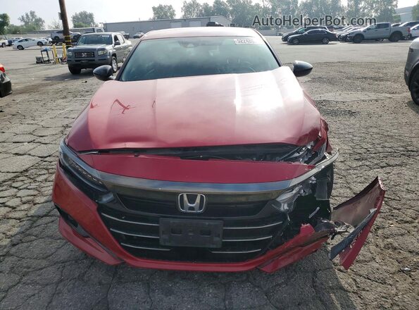 1HGCV1F34MA043909 2021 HONDA ACCORD Red 