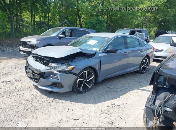 1HGCV1F34NA025508 2022 HONDA ACCORD Gray Передня ліва чверть