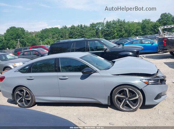 1HGCV1F34NA025508 2022 HONDA ACCORD Gray Вид задньої частини салону