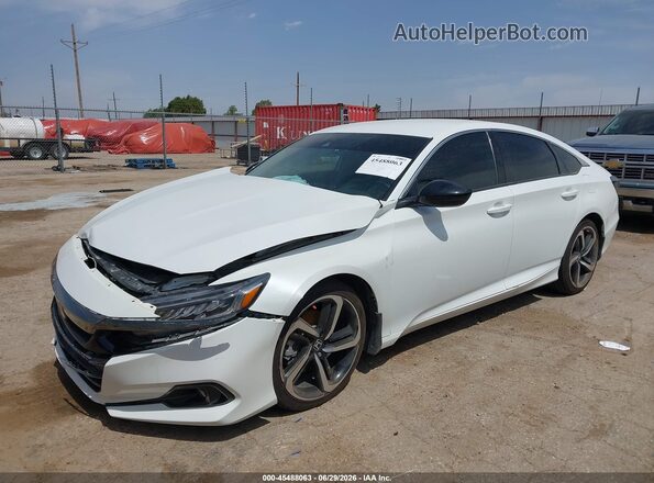 1HGCV1F34NA086325 2022 HONDA ACCORD White Vista tres cuartos delantera izquierda