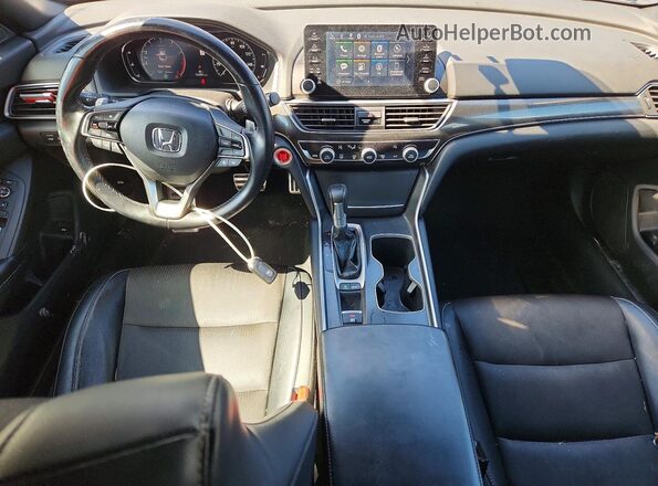 1HGCV1F35JA060164 2018 HONDA ACCORD Gray წინა პანელის ხედი