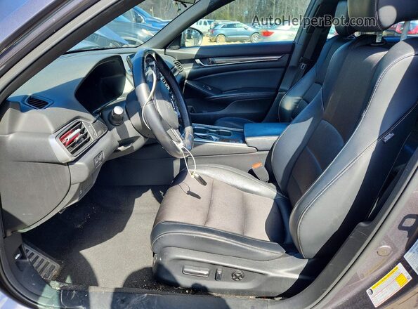 1HGCV1F35JA060164 2018 HONDA ACCORD Gray წინა სალონის ხედი