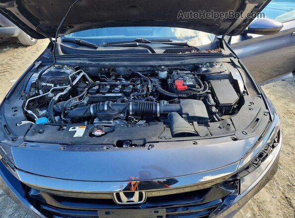 1HGCV1F35JA060164 2018 HONDA ACCORD Gray უკანა სალონის ხედი