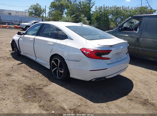 1HGCV1F35JA077188 2018 HONDA ACCORD Белый Задняя левая четверть