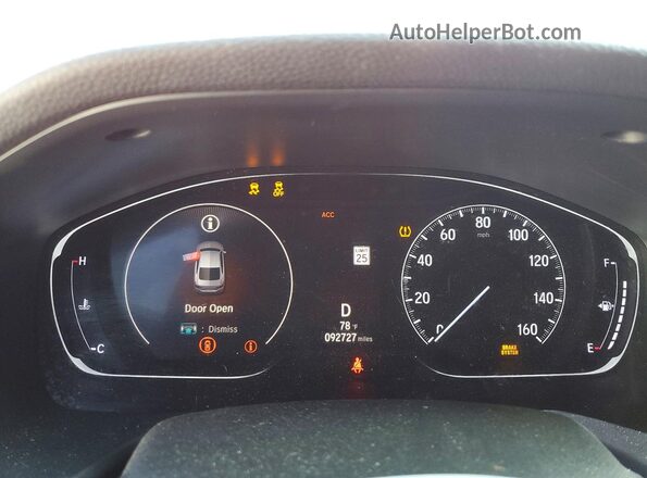 1HGCV1F35JA218941 2018 HONDA ACCORD Красный Вид щитка приборов