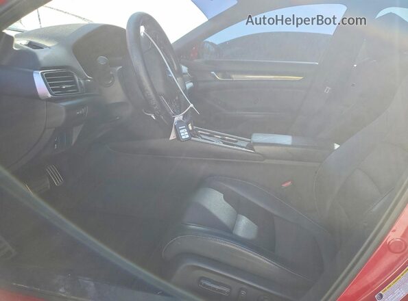 1HGCV1F35JA218941 2018 HONDA ACCORD Красный Вид салона спереди