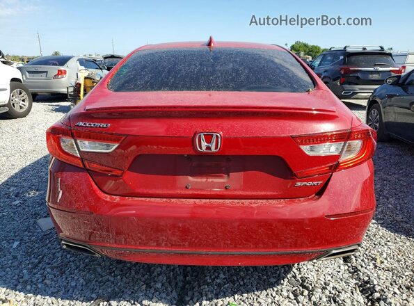 1HGCV1F35JA218941 2018 HONDA ACCORD Красный Вид сзади