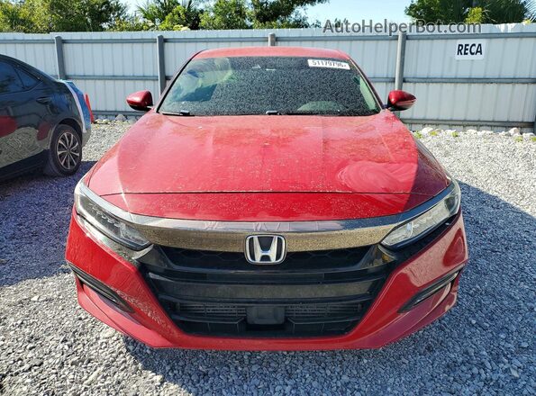 1HGCV1F35JA218941 2018 HONDA ACCORD Красный Вид спереди