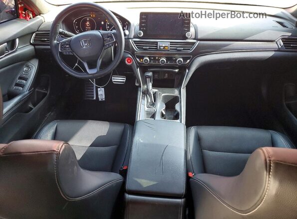 1HGCV1F35JA218941 2018 HONDA ACCORD Красный Вид панели приборов