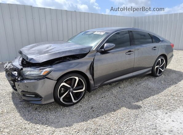 1HGCV1F35JA259148 2018 HONDA ACCORD Gray 