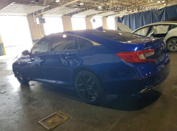 1HGCV1F35KA033984 2019 HONDA ACCORD Blue Հետևի ձախ
