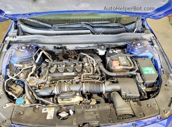1HGCV1F35KA033984 2019 HONDA ACCORD Blue Սալոնի հետևի տեսք