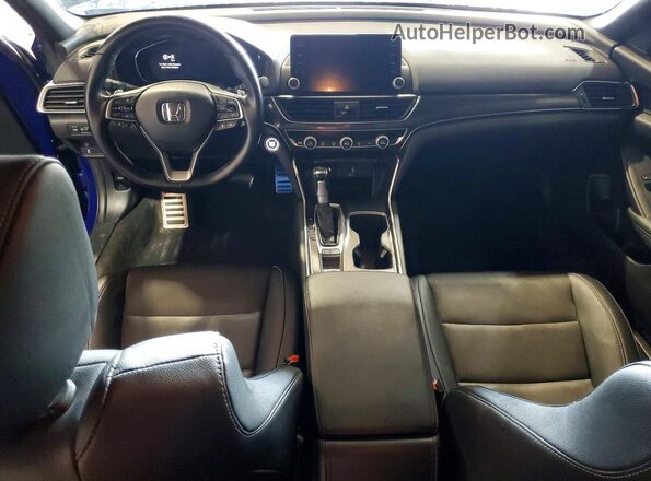 1HGCV1F35KA033984 2019 HONDA ACCORD Blue Առջևի վահանակի տեսք