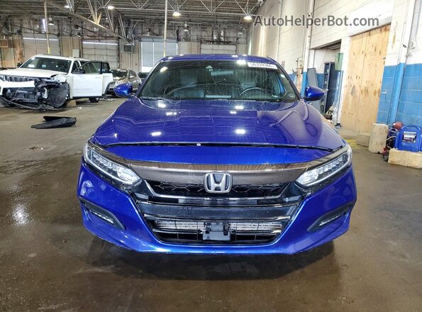 1HGCV1F35KA033984 2019 HONDA ACCORD Blue Դիմացի տեսք